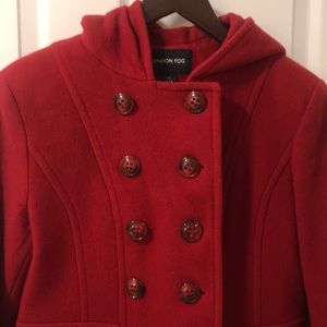 Women’s Red Peacoat